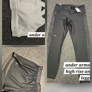 Under Armour Light Gray Bra and Dark Gray Leggings